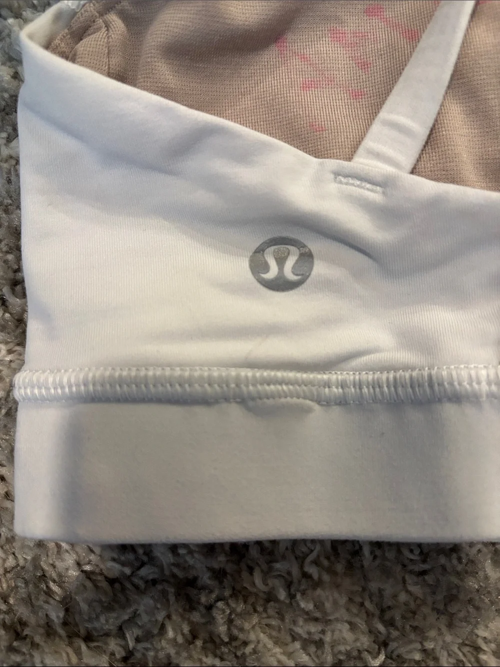 lululemon athletica Cream Crossback Sports Bra